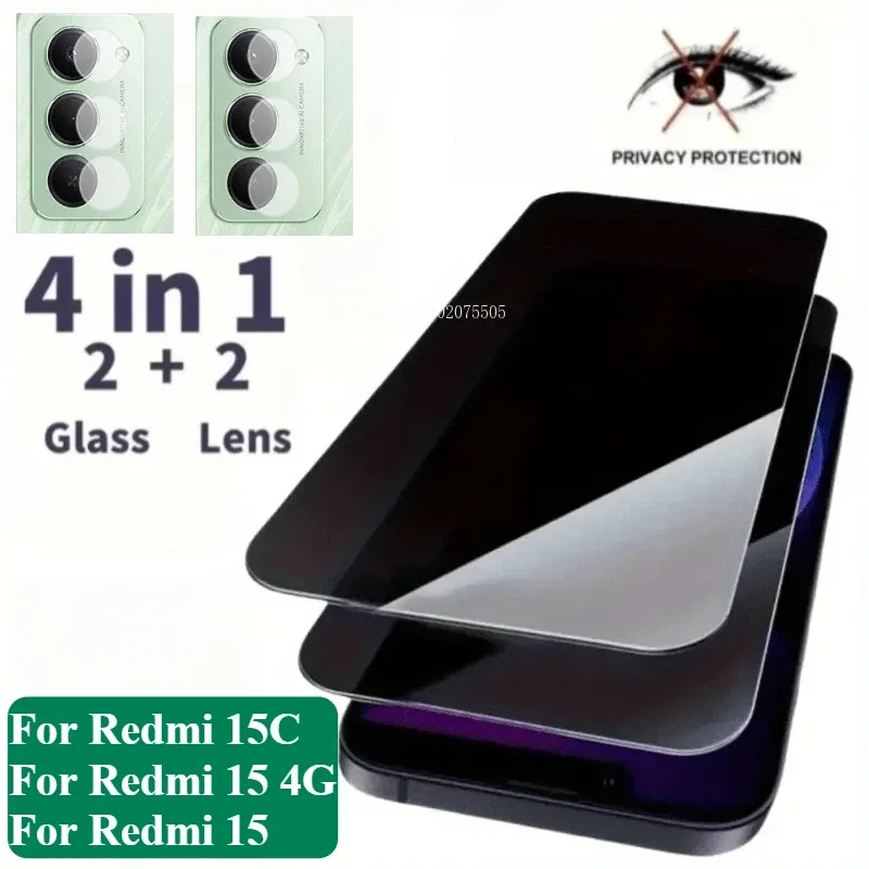Verre Trempé et Protection d'Appareil Photo pour Redmi 15C / 15 / 15 4G - Dureté 9H