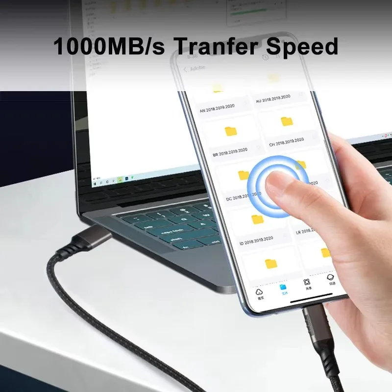 Câble USB 3.2 vers USB-C - Charge rapide 60W et transfert de données 10 Gbps - Image 2