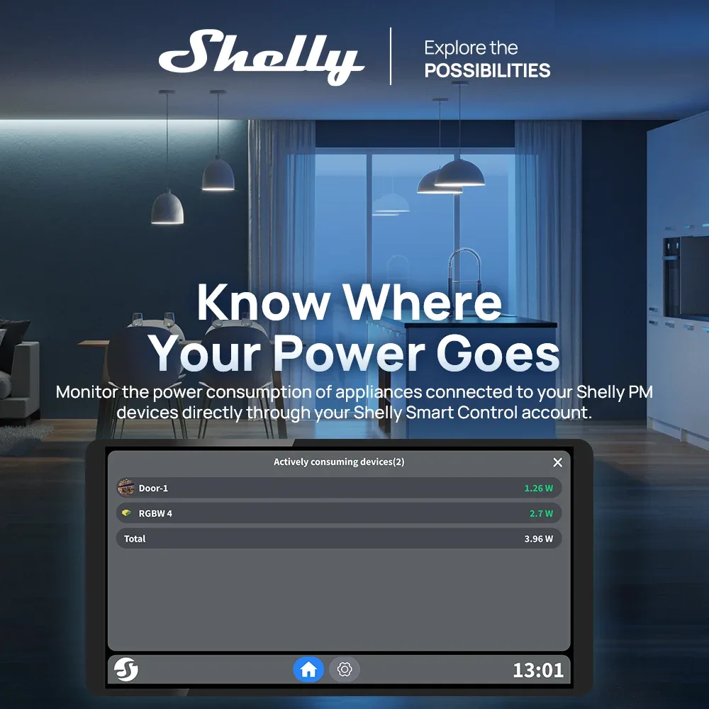 Shelly X2I - Panneau de commande central intelligent à écran tactile WiFi compatible Alexa slide 6