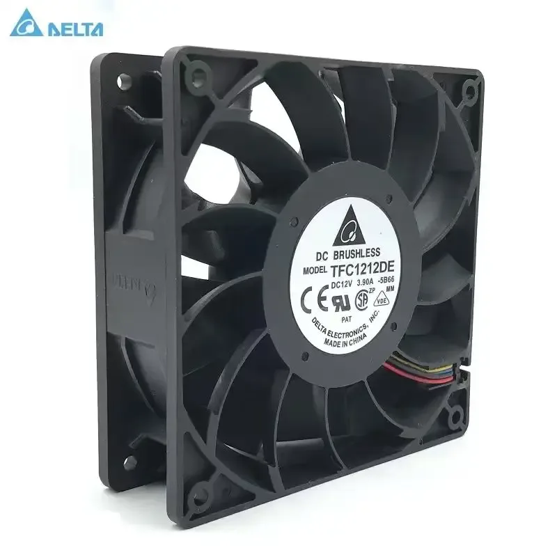 Ventilateur Delta TFC1212DE 120x38 mm, 12V 3.9A PWM, 5500 tr/min, 250 CFM, Double roulement à billes pour mineur ASIC - Image 5