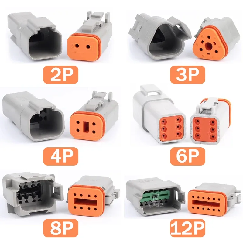 Kit de connecteurs électriques étanches DT (2/3/4/6/8 broches) pour automobile, 22-16 AWG - Image 1