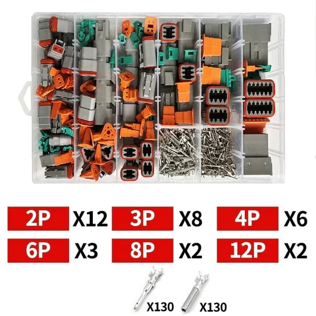 Kit de connecteurs électriques étanches DT (2/3/4/6/8 broches) pour automobile, 22-16 AWG slide 8