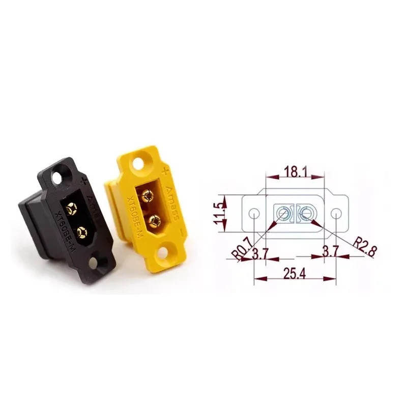 Connecteur XT60BE-M mâle montable et connecteur XT60H-F plaqués or slide 5