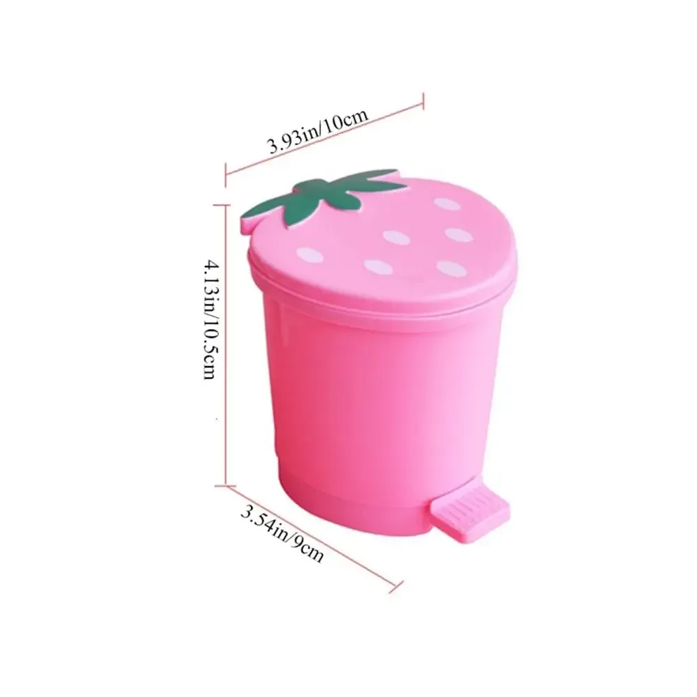 Mini poubelle de bureau rose - Image 6
