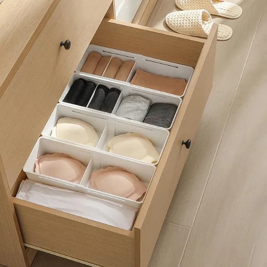 Organisateur de tiroir extensible et pliable - Boîtes de rangement polyvalentes - Image 4