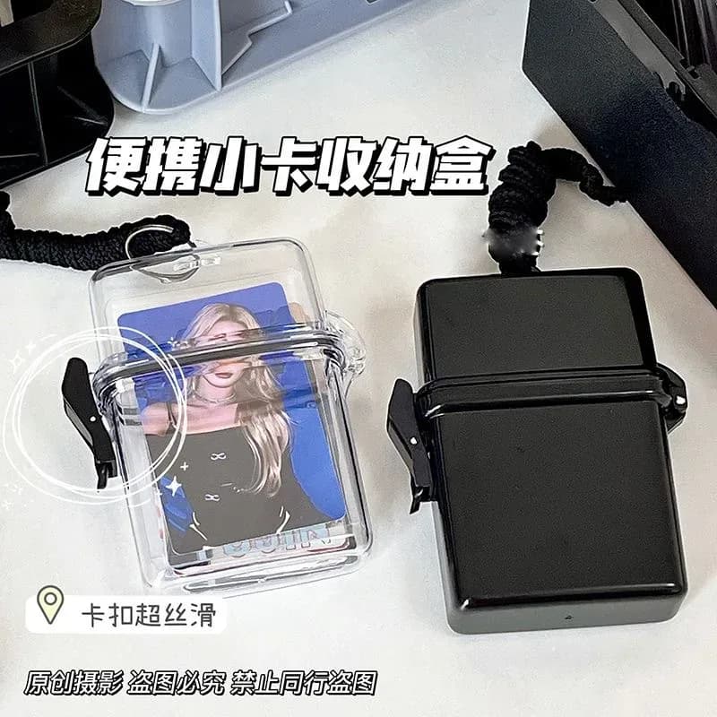 Étui de rangement transparent pour photocartes 3 pouces avec cordon slide 3