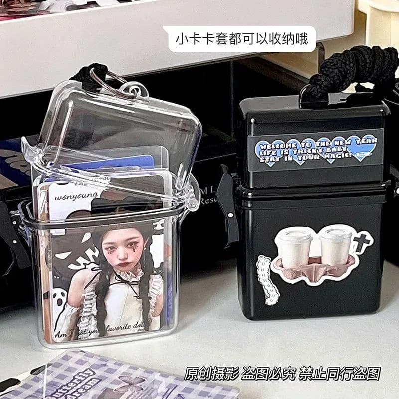 Étui de rangement transparent pour photocartes 3 pouces avec cordon slide 2