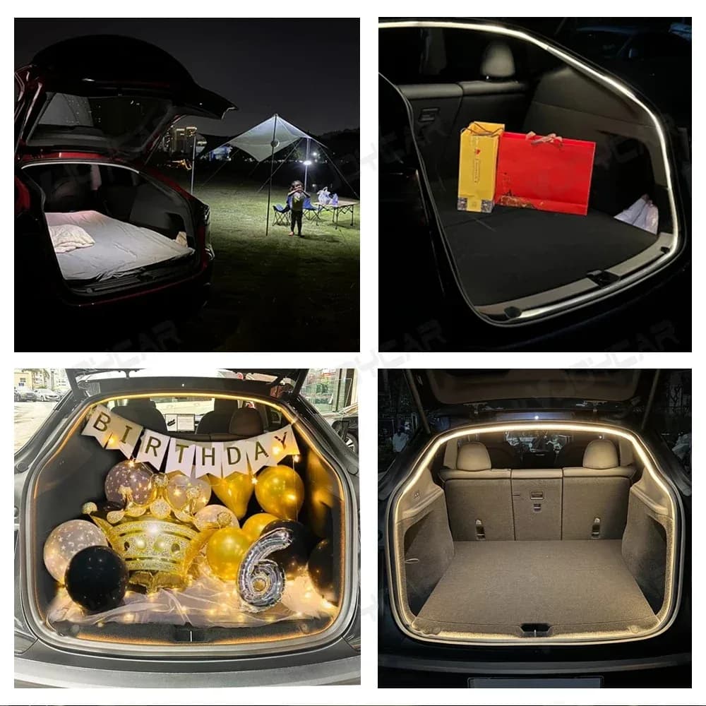 Bandeau LED d'ambiance étanche pour coffres avant et arrière Tesla Model Y (2025) - Image 5