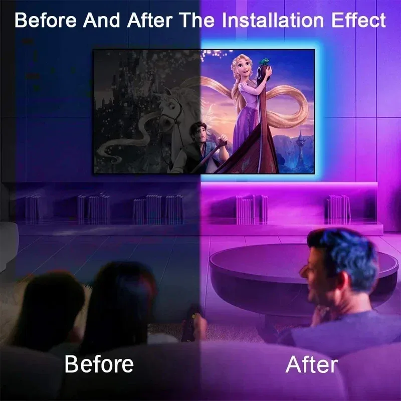 Ruban LED RGB 5050 avec Bluetooth et Télécommande pour Décoration et Rétroéclairage TV - Image 4