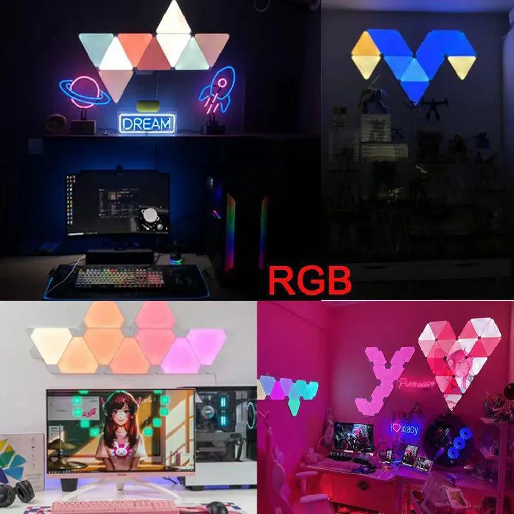 Lampe Murale LED Triangulaire RGB Connectée WiFi - Image 5