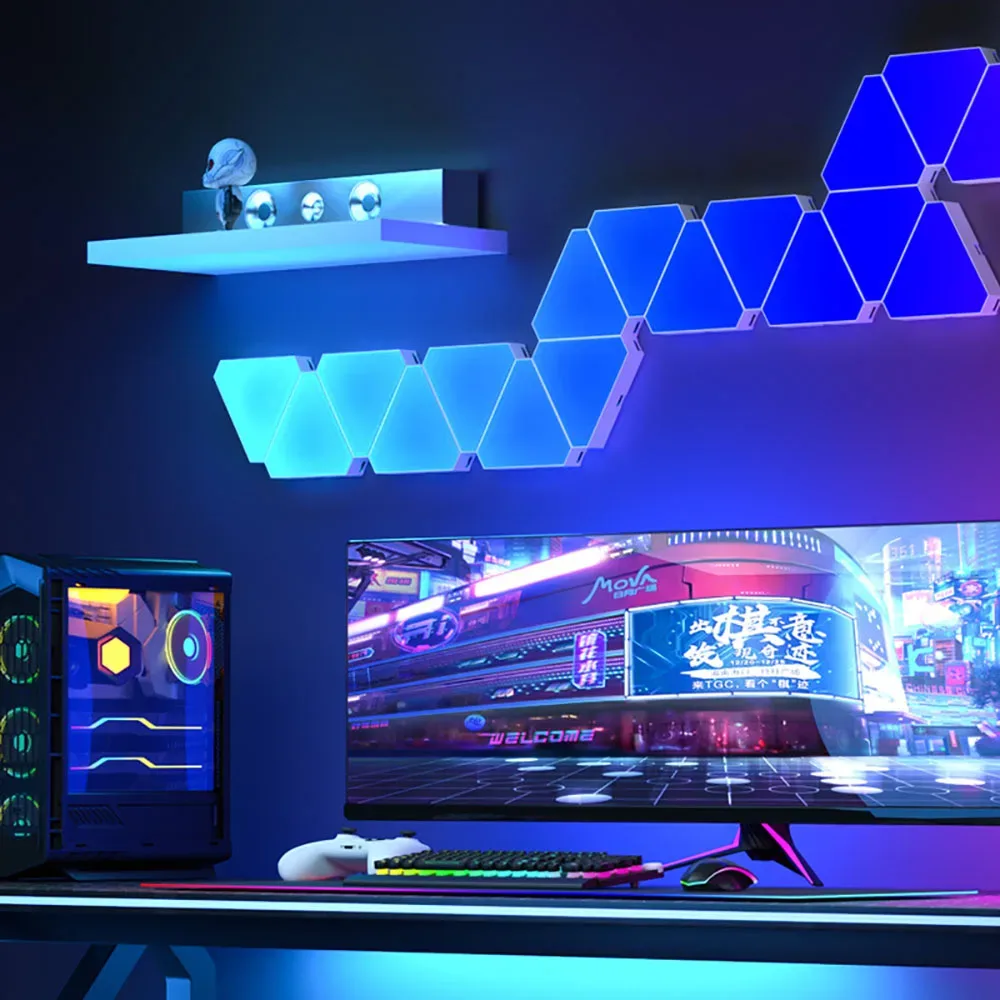 Lampe Murale LED Triangulaire RGB Connectée WiFi - Image 1