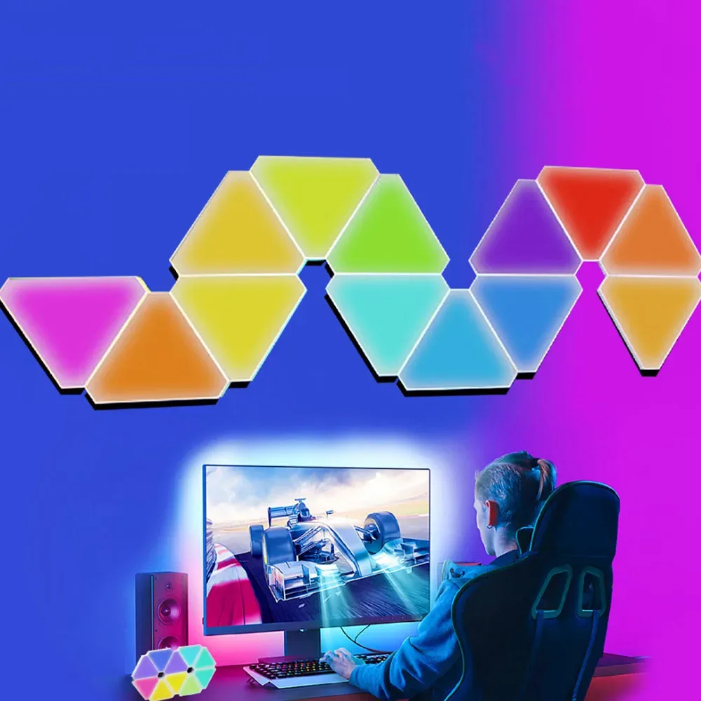Lampe Murale LED Triangulaire RGB Connectée WiFi - Image 3