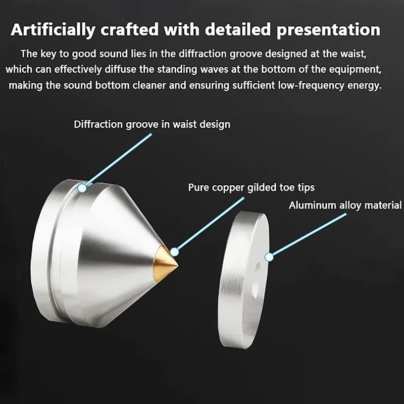 Kit de pointes de découplage et contre-pointes pour enceintes audio - Image 3