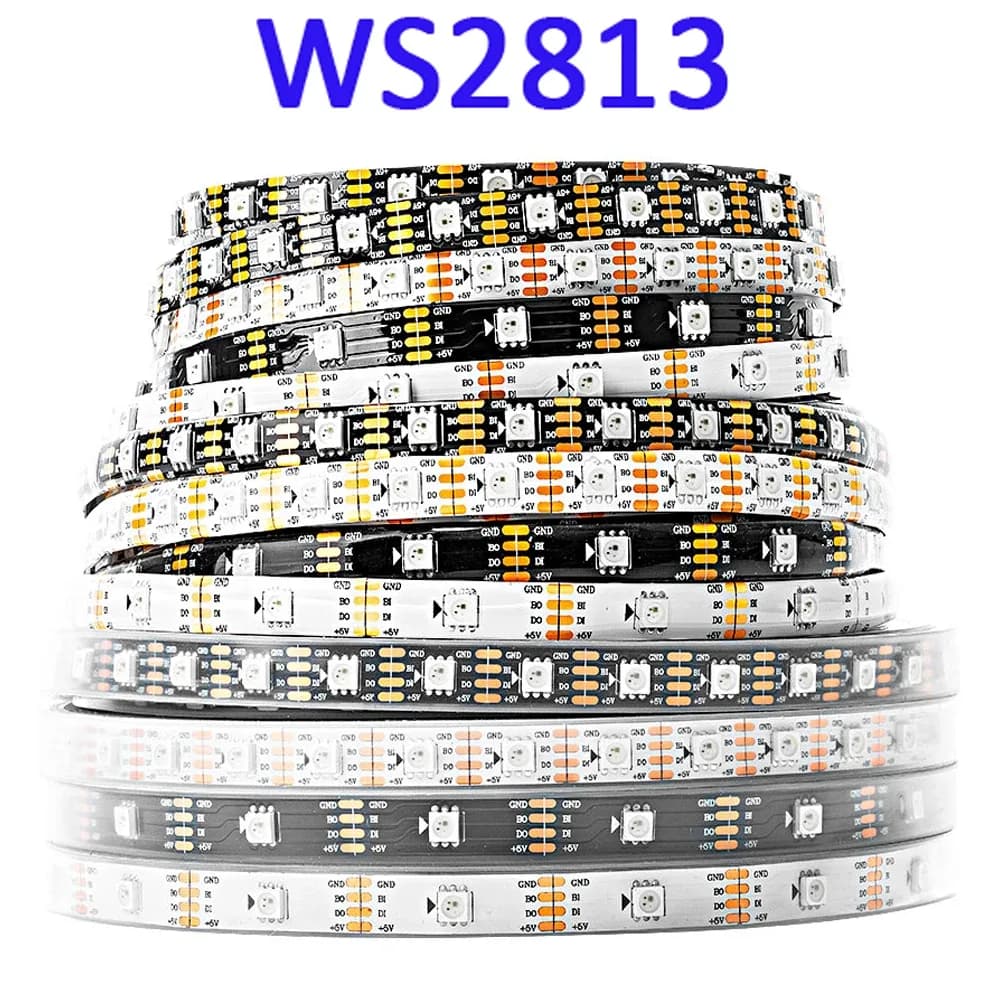 Ruban LED Adressable RGB IC 5m - 5V/12V WS2811 WS2812B WS2813 WS2815 - 30/60 LEDs/m IP30/IP65/IP67 slide 4