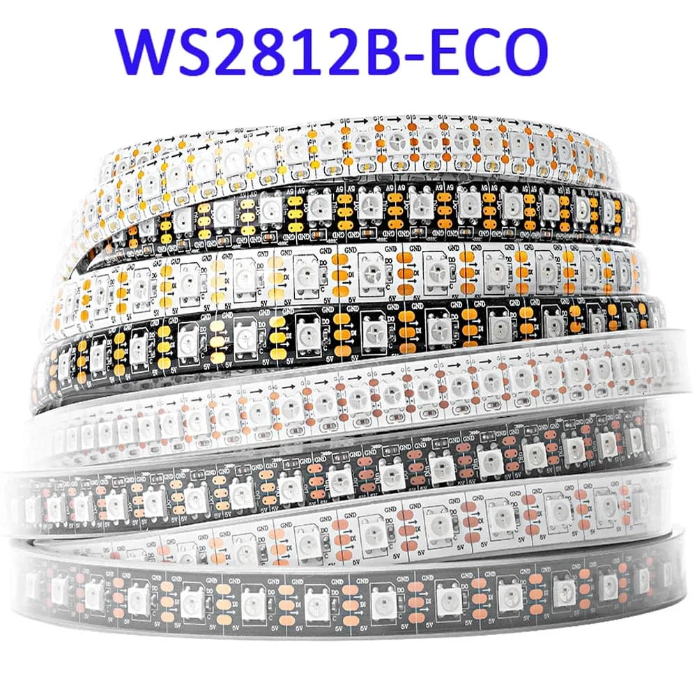 Ruban LED Adressable RGB IC 5m - 5V/12V WS2811 WS2812B WS2813 WS2815 - 30/60 LEDs/m IP30/IP65/IP67 slide 3