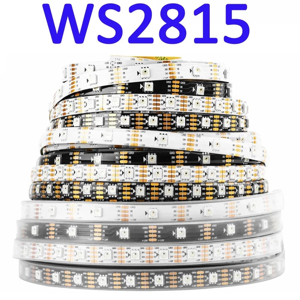 Ruban LED Adressable RGB IC 5m - 5V/12V WS2811 WS2812B WS2813 WS2815 - 30/60 LEDs/m IP30/IP65/IP67 slide 5