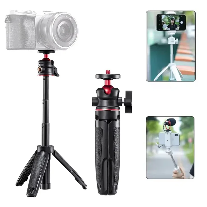 Mini trépied extensible MT-08 avec rotule pour appareil photo et smartphone