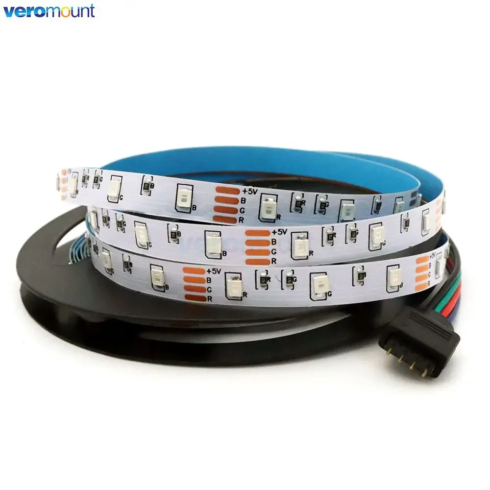 Ruban LED Flexible 2835 5V 5m - 60/120 LEDs/m - Blanc Chaud, Naturel, Froid, RGB - IP20/IP65 - 8mm - Image 2