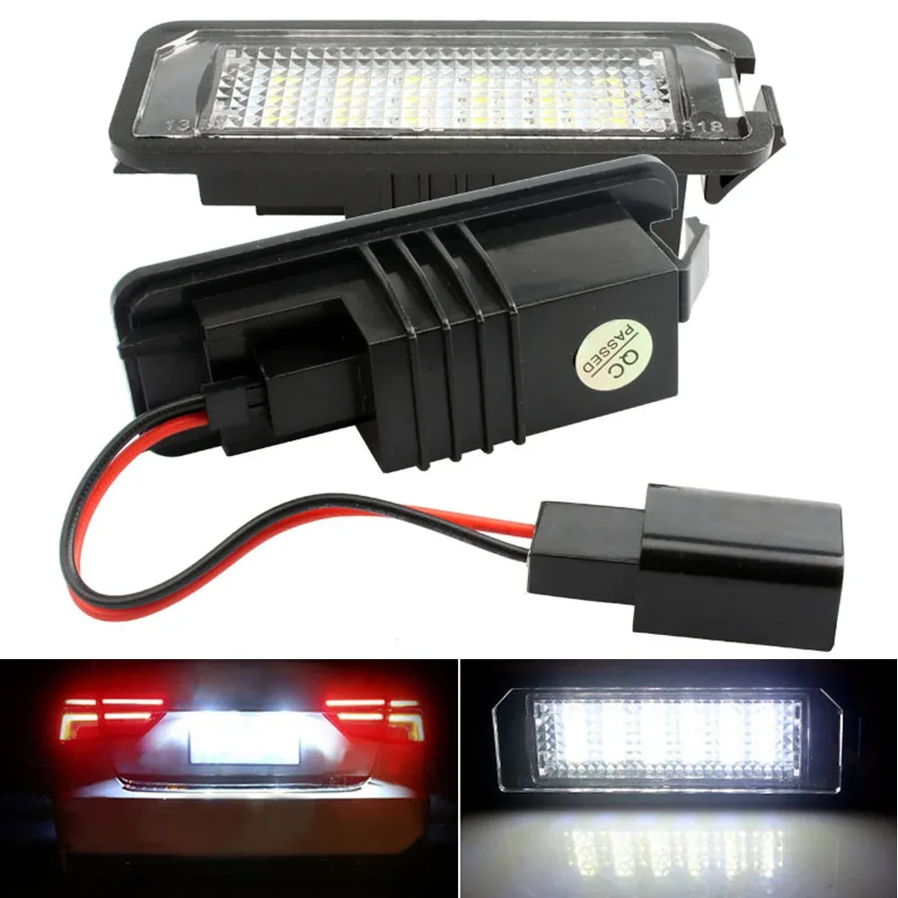 Kit d'Éclairage de Plaque d'Immatriculation LED Canbus pour VW Passat, Golf, Polo, Seat Leon et Altea - Image 1