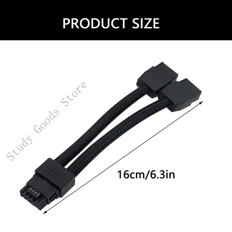 Câble d'extension 12VHPWR (2 x 8 broches vers 16 broches) pour cartes graphiques RTX 3090 Ti, 4070 Ti, 4080 et 4090 - Image 6