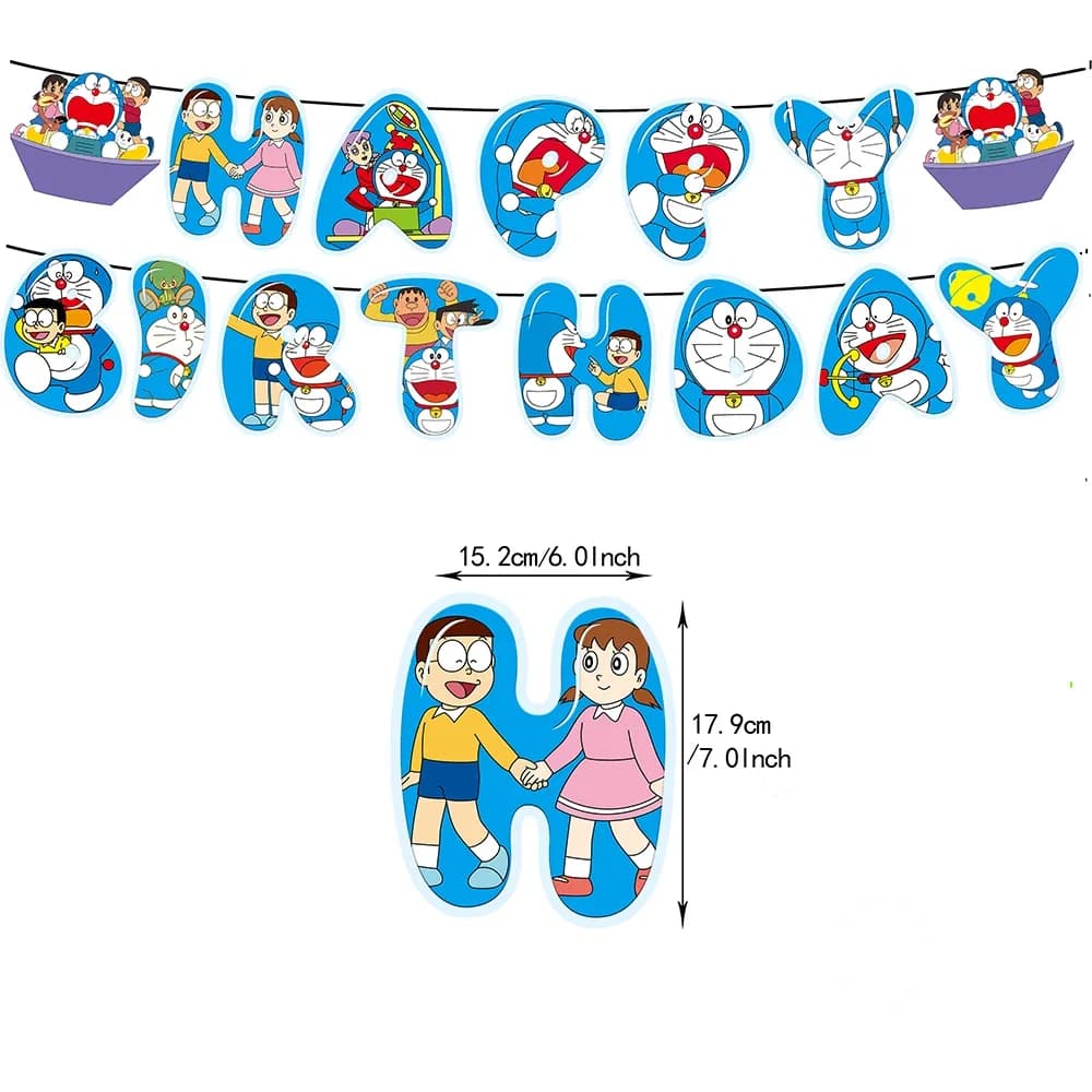 Kit de décoration et vaisselle d'anniversaire Doraemon slide 9