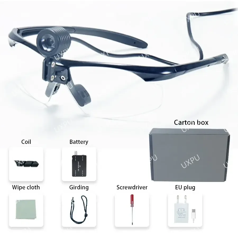 Lampe frontale de chirurgie dentaire sur monture de lunettes slide 10