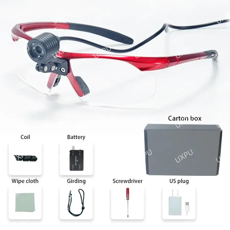 Lampe frontale de chirurgie dentaire sur monture de lunettes slide 8