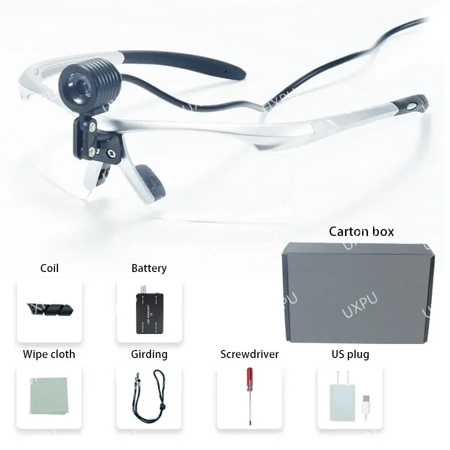 Lampe frontale de chirurgie dentaire sur monture de lunettes slide 9