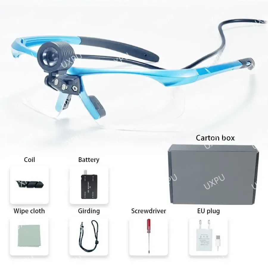 Lampe frontale de chirurgie dentaire sur monture de lunettes slide 7