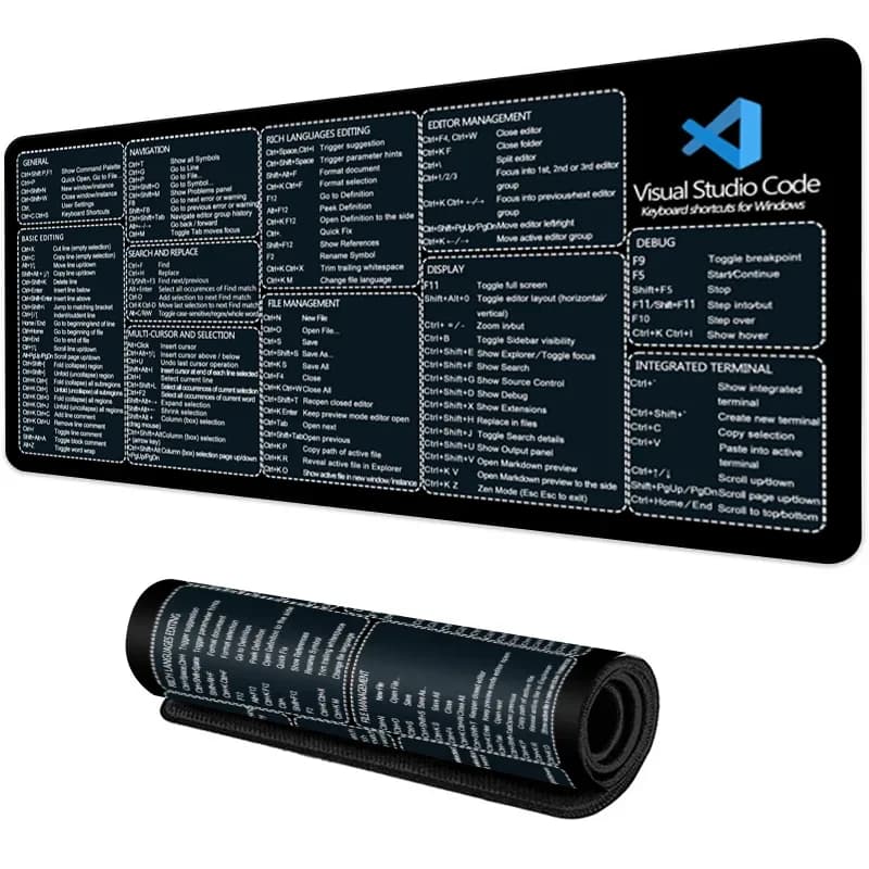 Tapis de bureau professionnel avec aide-mémoire de raccourcis clavier slide 11