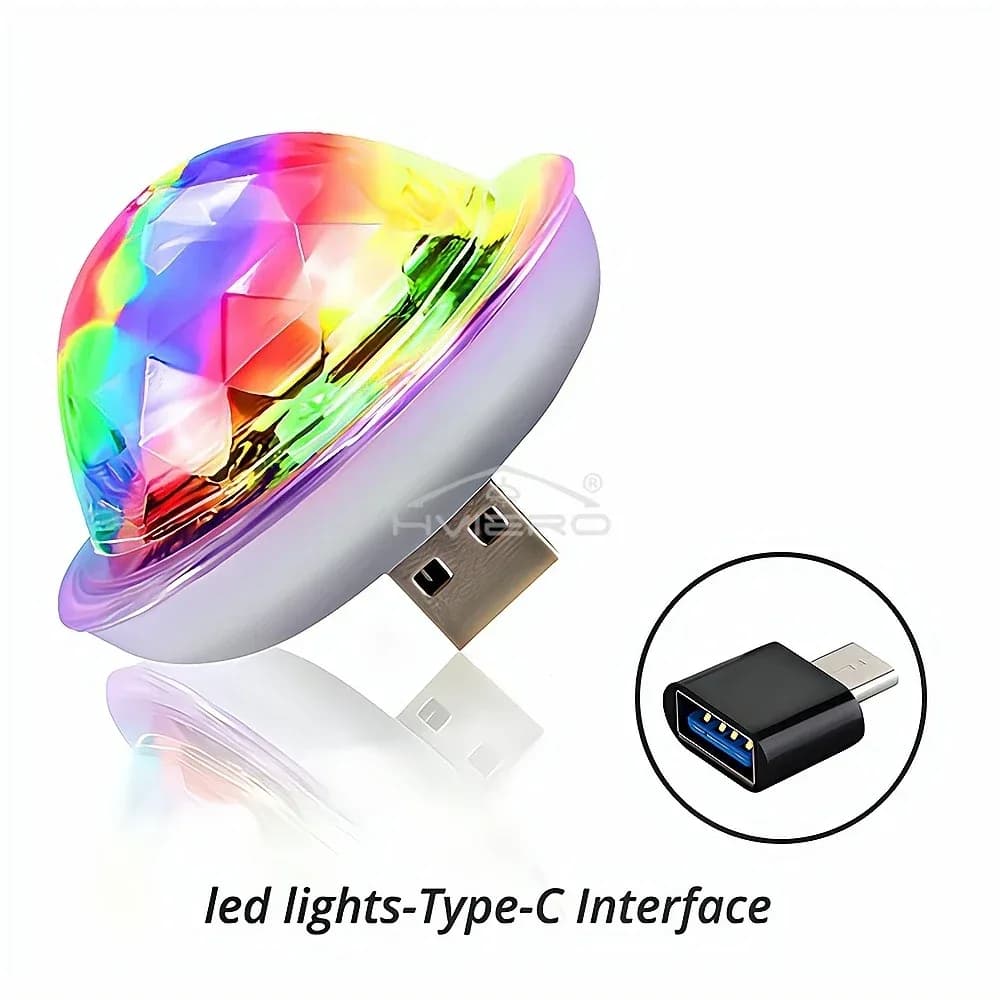 Mini lampe d'ambiance LED USB à effet disco RGB slide 10