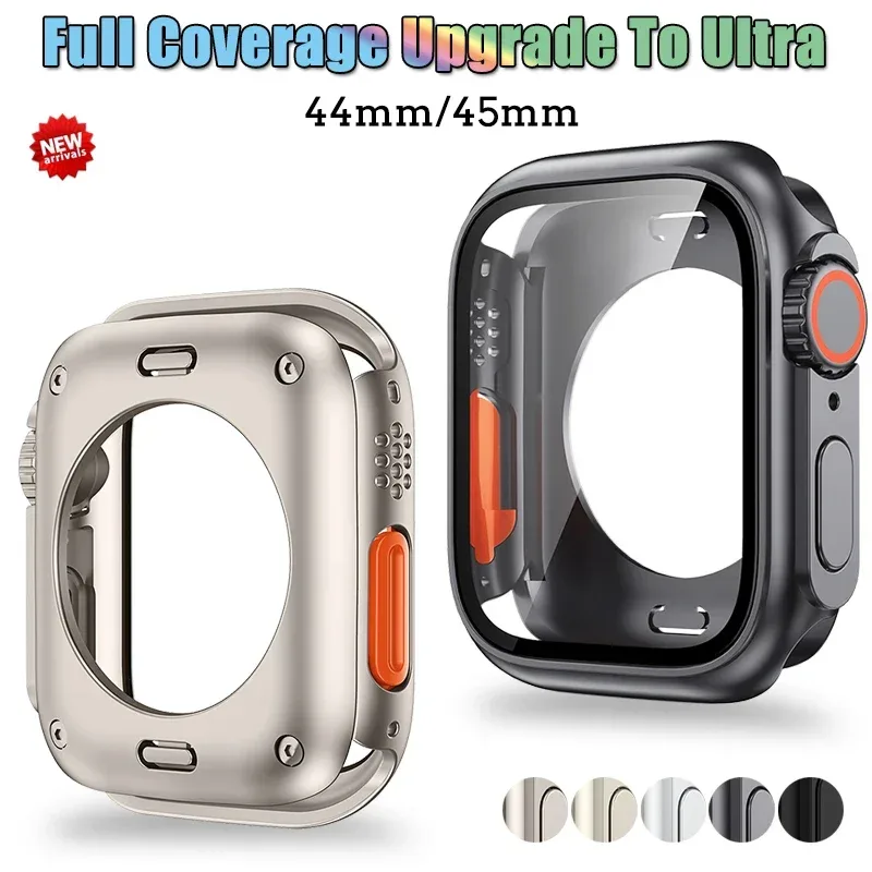 Coque de protection intégrale 360° avec verre trempé pour Apple Watch (44/45 mm) - Style Ultra