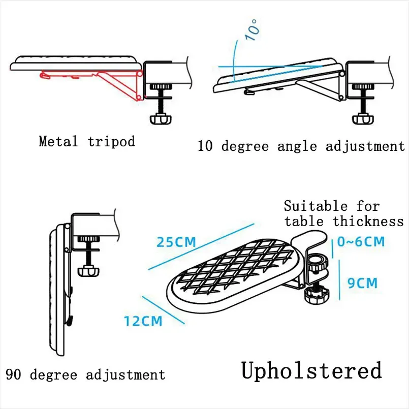 Support de bras ergonomique et pliable pour bureau - Image 6