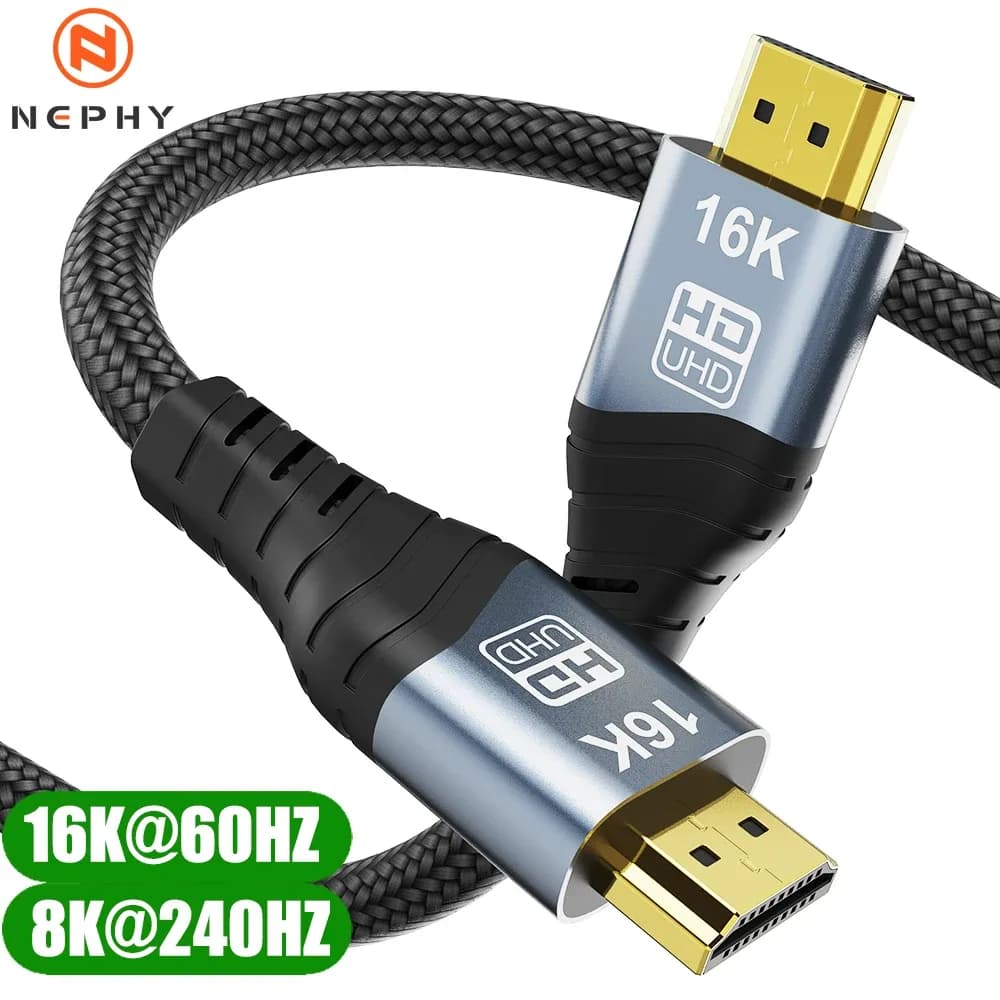 Câble HDMI 2.2 Ultra Haute Vitesse 96 Gbps - 16K@60Hz, 12K@120Hz, 8K@240Hz - HDR & eARC