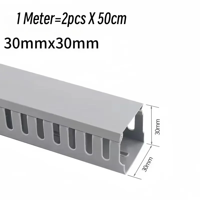 Kit de goulotte passe-câbles à fentes avec couvercle - Système de gestion de câbles slide 8