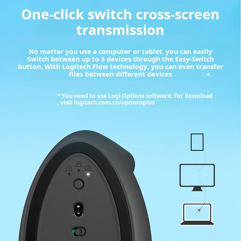 Logitech Lift - Souris ergonomique verticale sans fil pour petites mains, Bluetooth - Image 5
