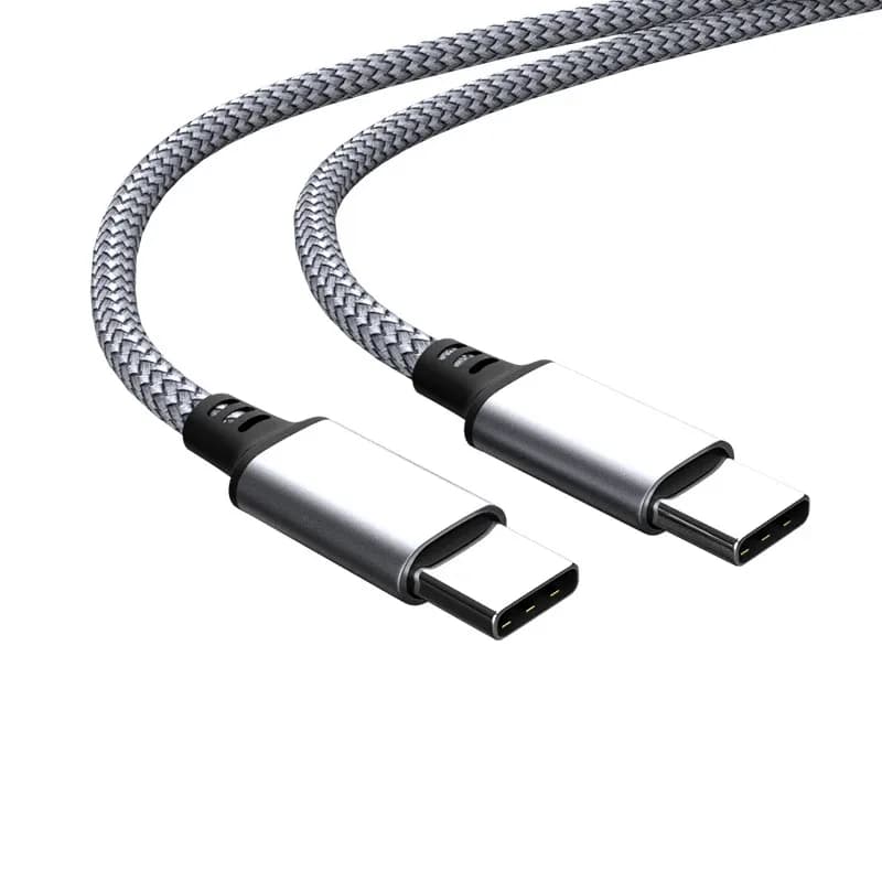 Câble USB-C vers USB-C PD 60W 3A - Charge Rapide et Transfert de Données - Arc-en-ciel - Image 2