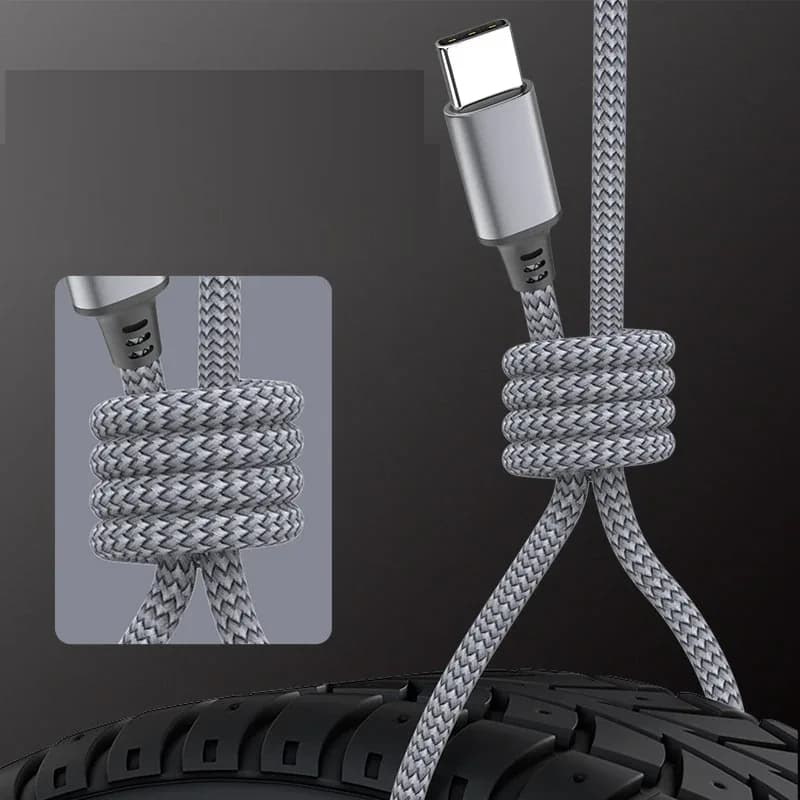 Câble USB-C vers USB-C PD 60W 3A - Charge Rapide et Transfert de Données - Arc-en-ciel - Image 4
