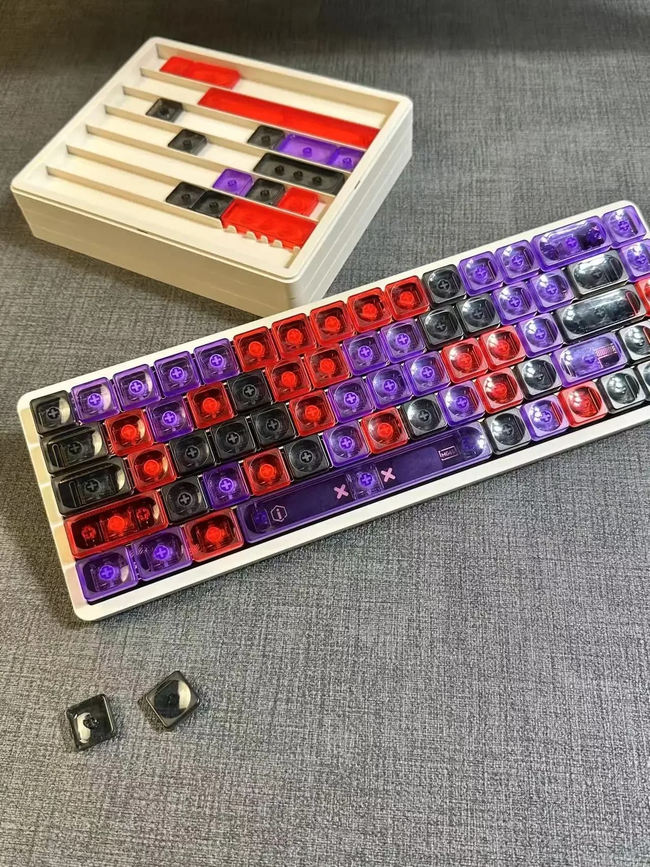 Clavier mécanique transparent en polycarbonate à profil bas slide 4