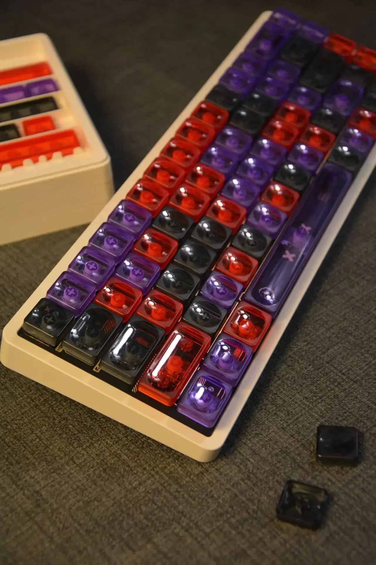 Clavier mécanique transparent en polycarbonate à profil bas slide 5