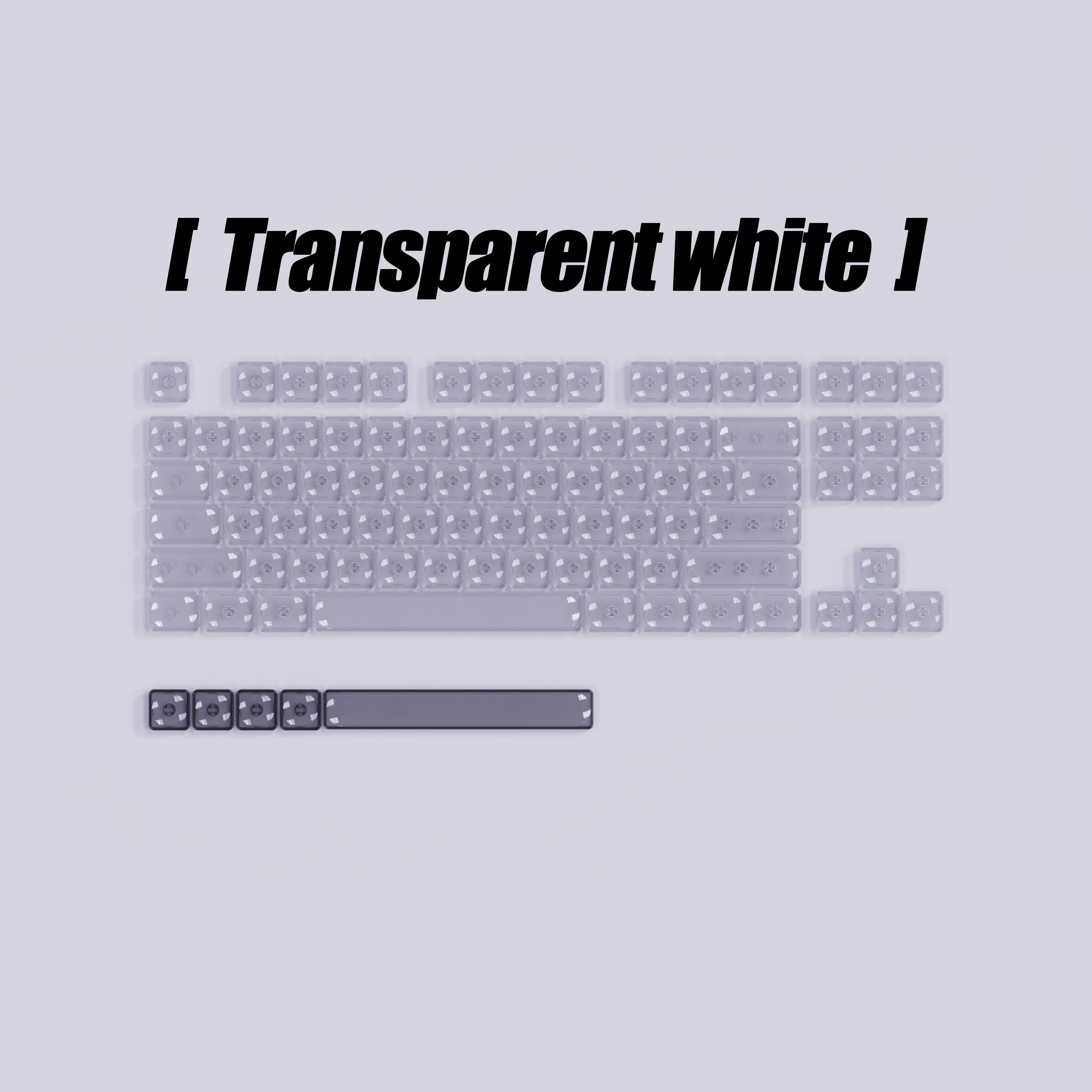 Clavier mécanique transparent en polycarbonate à profil bas slide 16