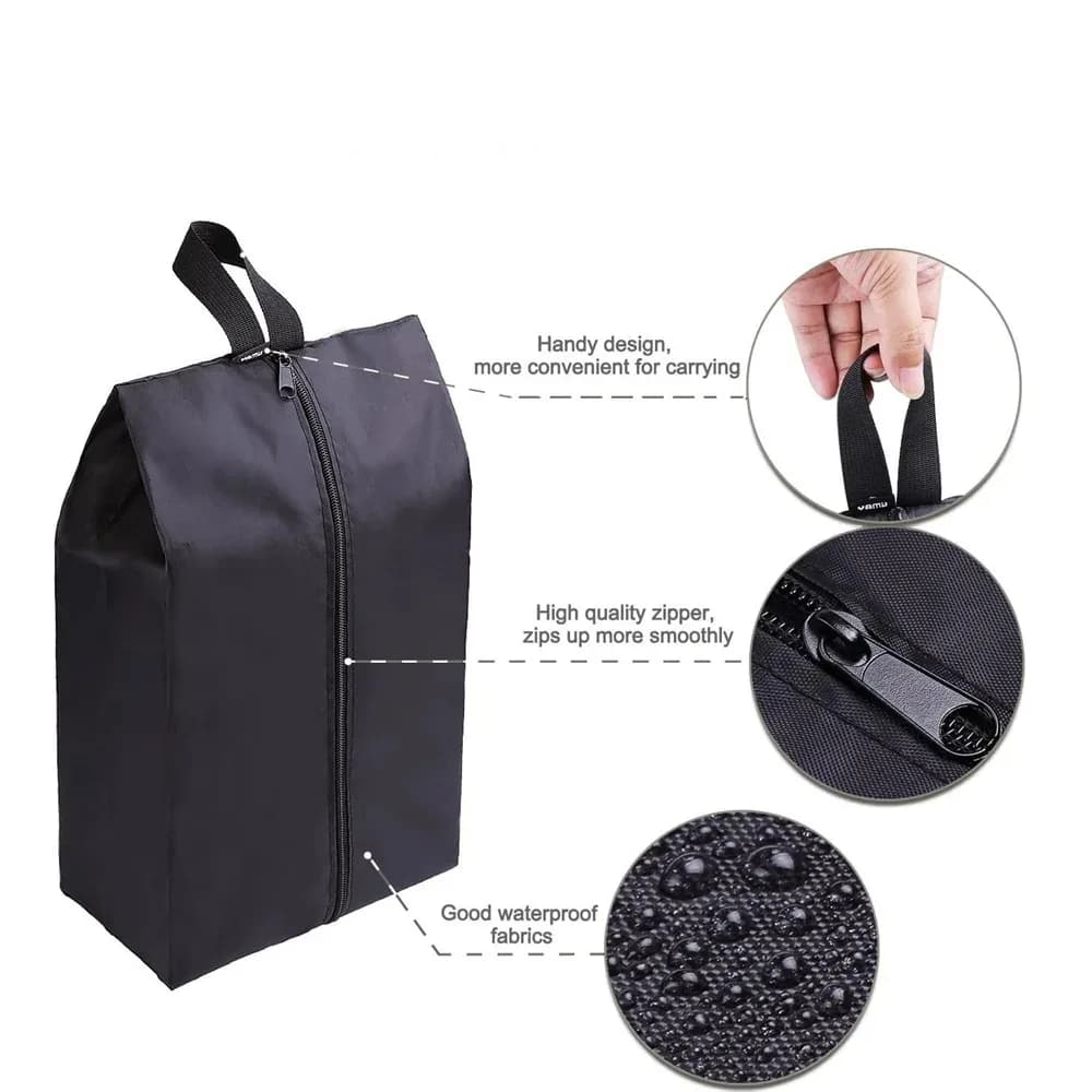 Sac à chaussures de voyage imperméable en nylon slide 3