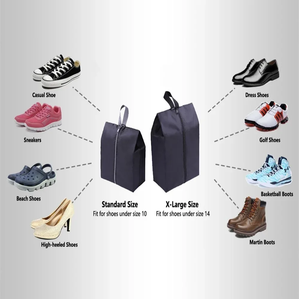 Sac à chaussures de voyage imperméable en nylon slide 4