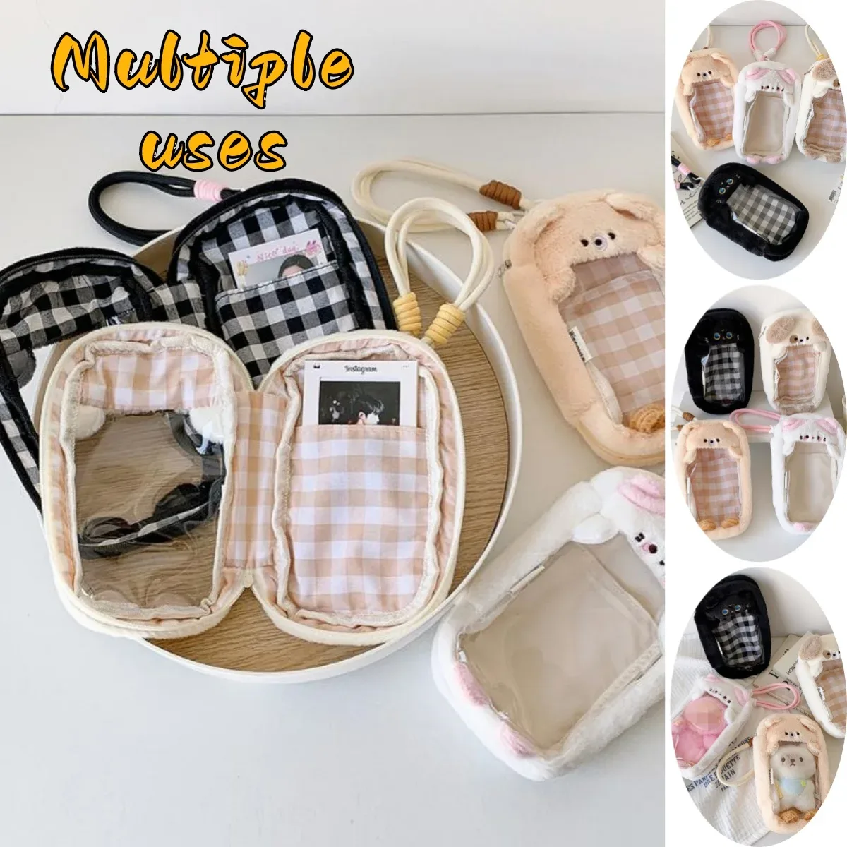 Sac de transport et d'exposition transparent pour peluches de 15 cm slide 2
