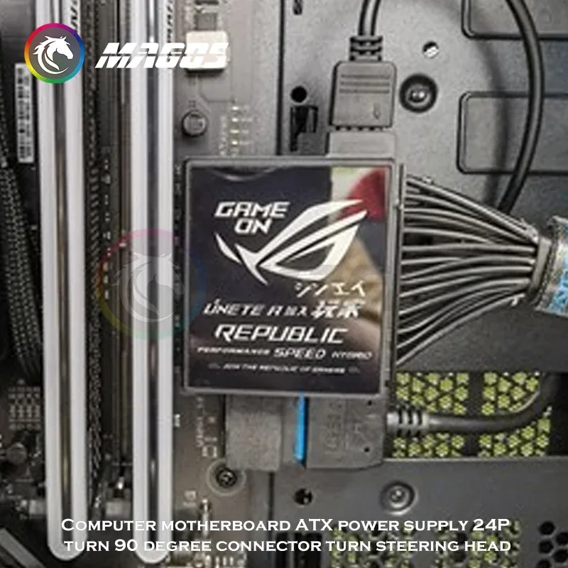 Adaptateur ATX 24 broches 5V ARGB avec logo personnalisable pour modding PC - Image 5