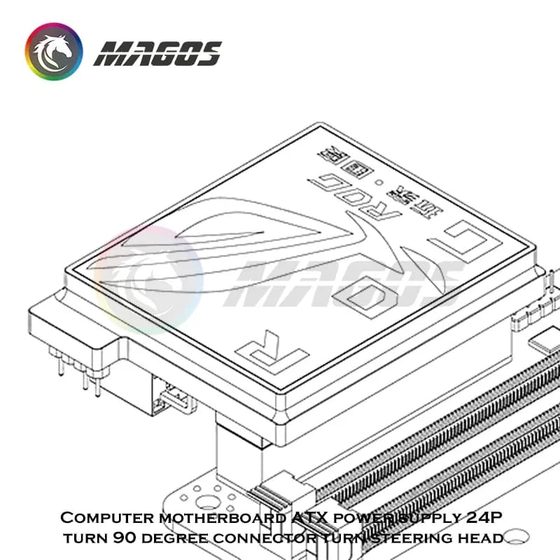 Adaptateur ATX 24 broches 5V ARGB avec logo personnalisable pour modding PC - Image 4