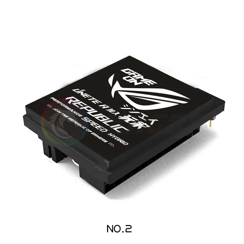 Adaptateur ATX 24 broches 5V ARGB avec logo personnalisable pour modding PC slide 18