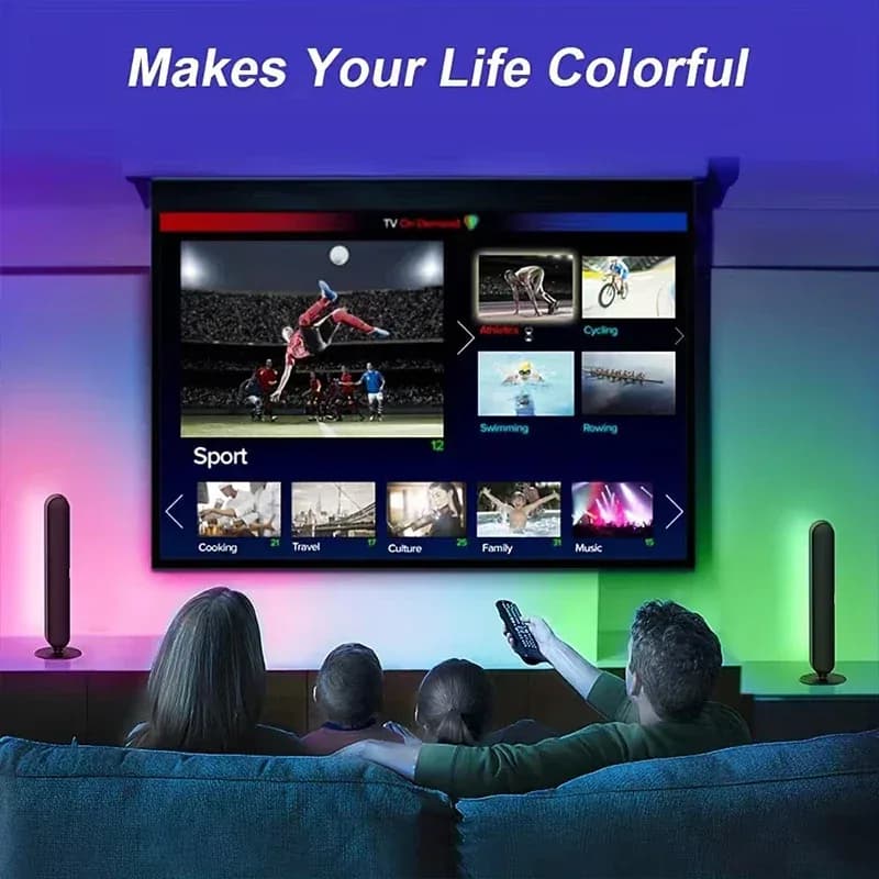 Barres lumineuses LED RGB d'ambiance avec synchronisation musicale et télécommande - Image 5