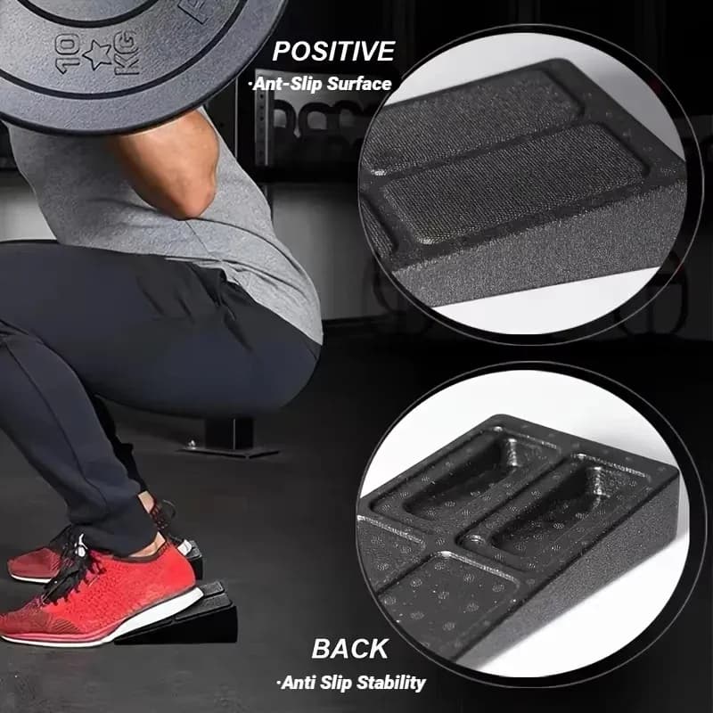 Ensemble de 3 cales de squat et planches inclinées antidérapantes pour étirement des mollets slide 4