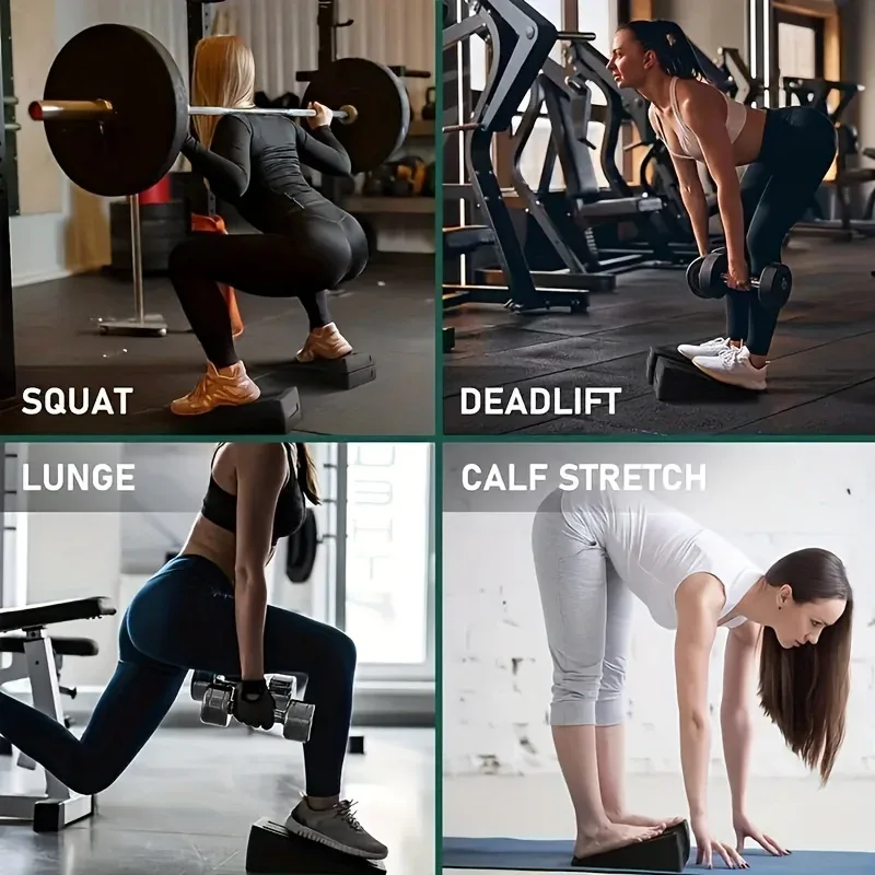 Ensemble de 3 cales de squat et planches inclinées antidérapantes pour étirement des mollets slide 2
